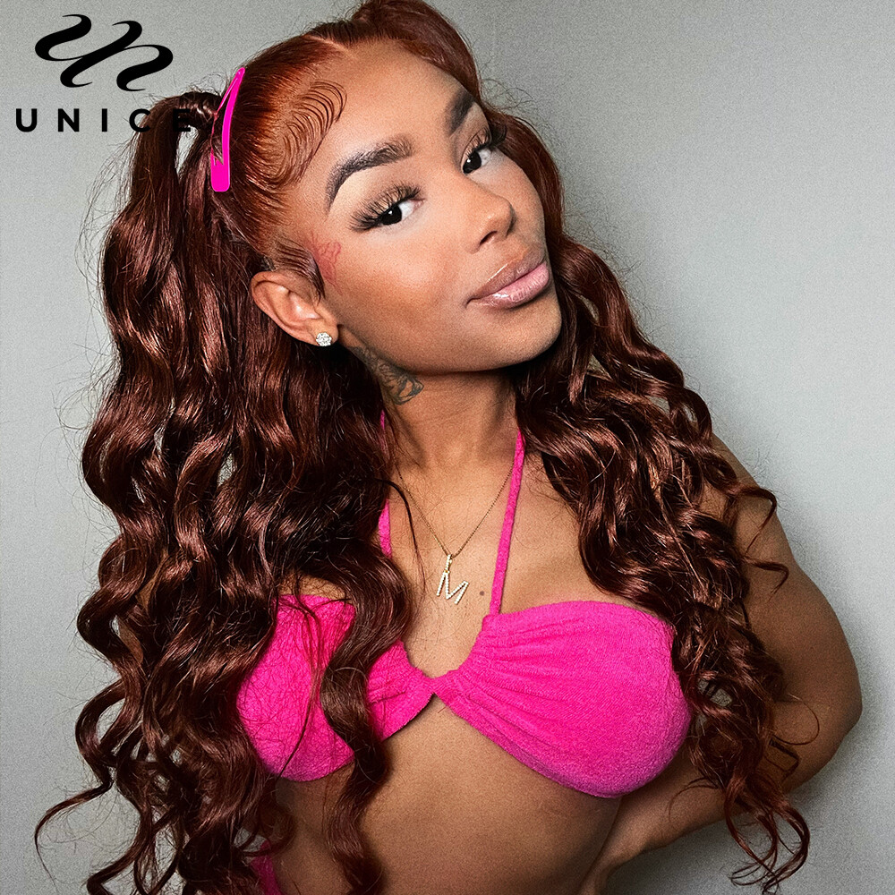 Brazilian Reddish Brown Body Wave Bundles Human Hair Weave Cooper Red Extensions
