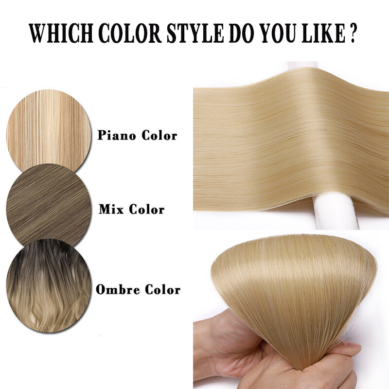 One Piece Extra Thick Clip In Hair Extensions 3/4 Full Head Hairpiece As Human