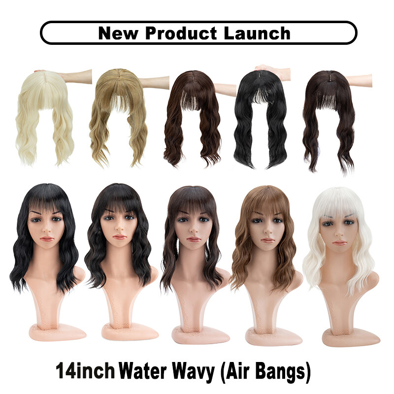 Topper Piece Clip In Hair Top Toupee Silk Wigs Hairpiece Real AS Human with Bang