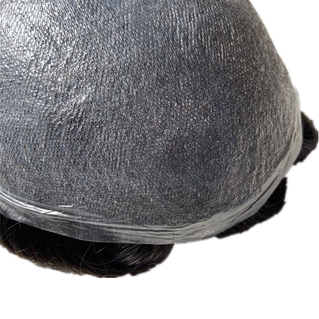 Invisible Men Hairpieces Super Thin Micro Skin Human Hair Replacement Toupee 1B