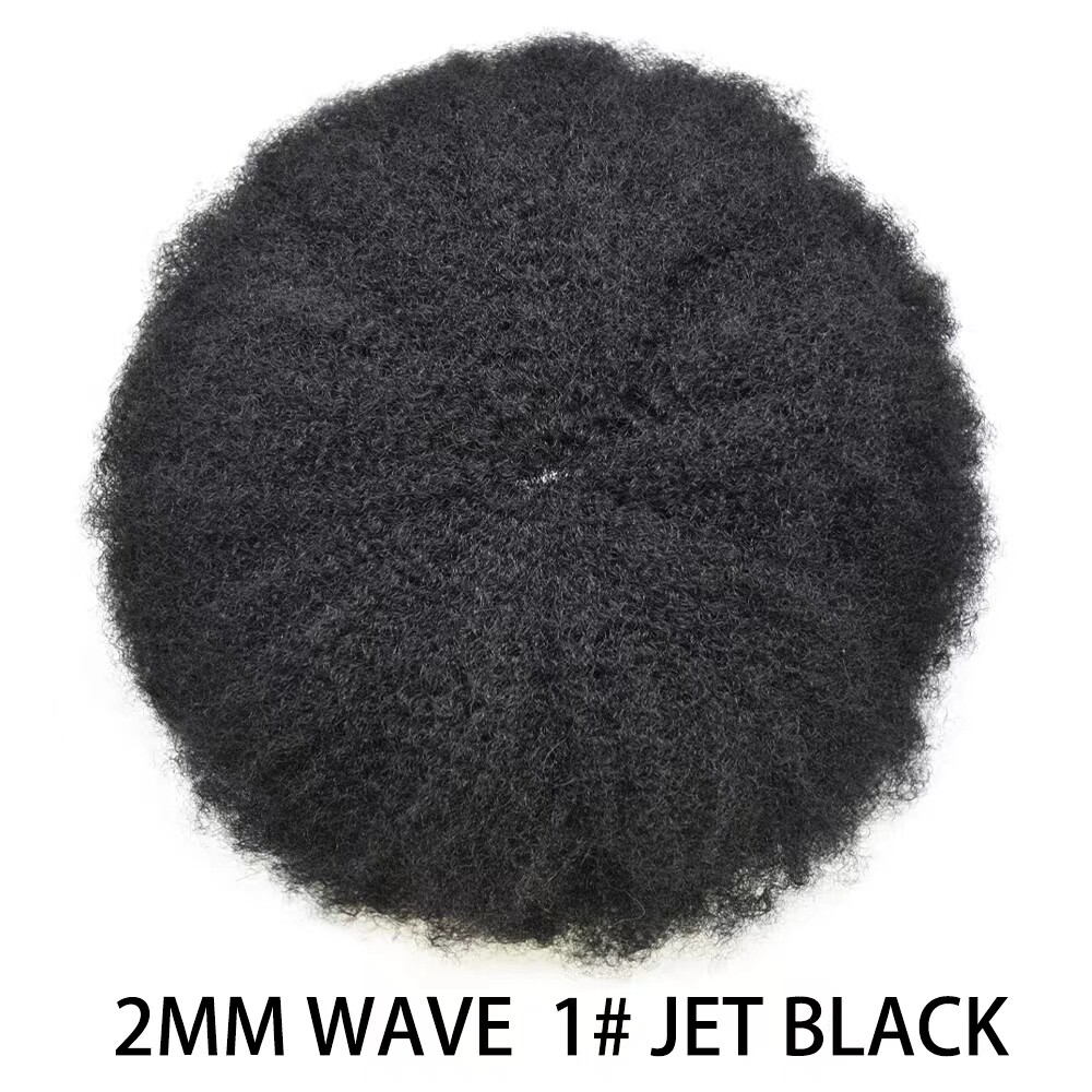 Afro Curl Mens Toupee Hairpiece Swiss Lace Front African American Hair Unit