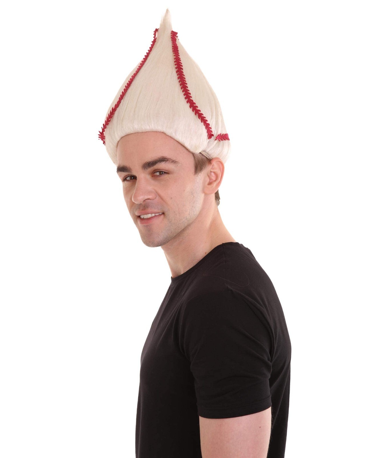 Baseball Unisex Wig | White Sport Wig | Premium Breathable Capless Cap HM-212