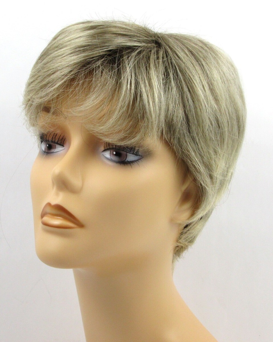 WOMENS LADY SHORT STRAIGHT HAIR PIXIE STYLE LAYERED WIG W/ WISPY BANGS WENDY