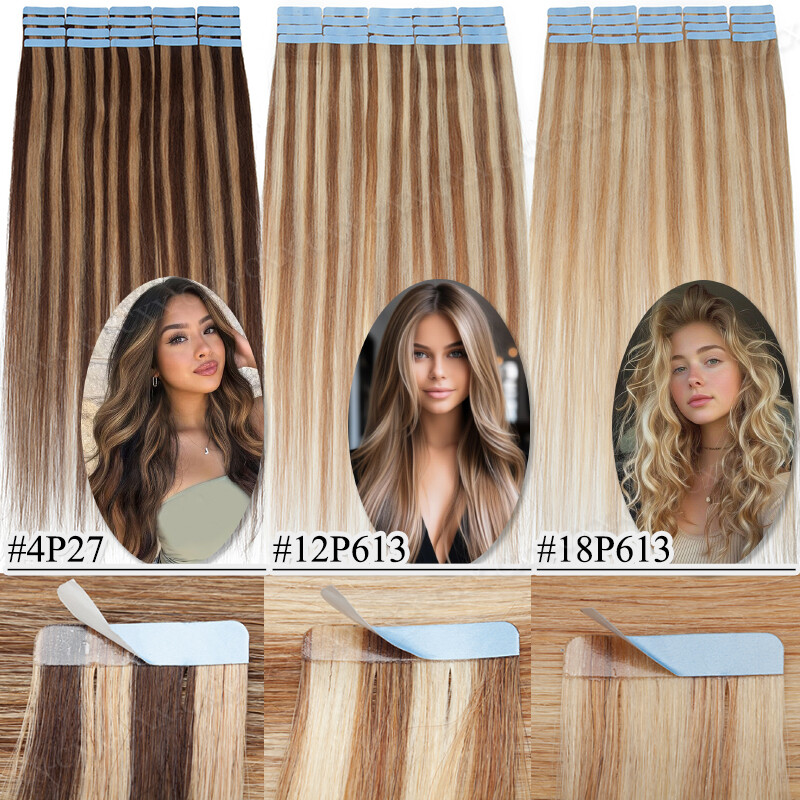 Remy&Thick 200g 80pcs Tape In Remy Human Hair Extensions Skin Weft FULL HEAD USA