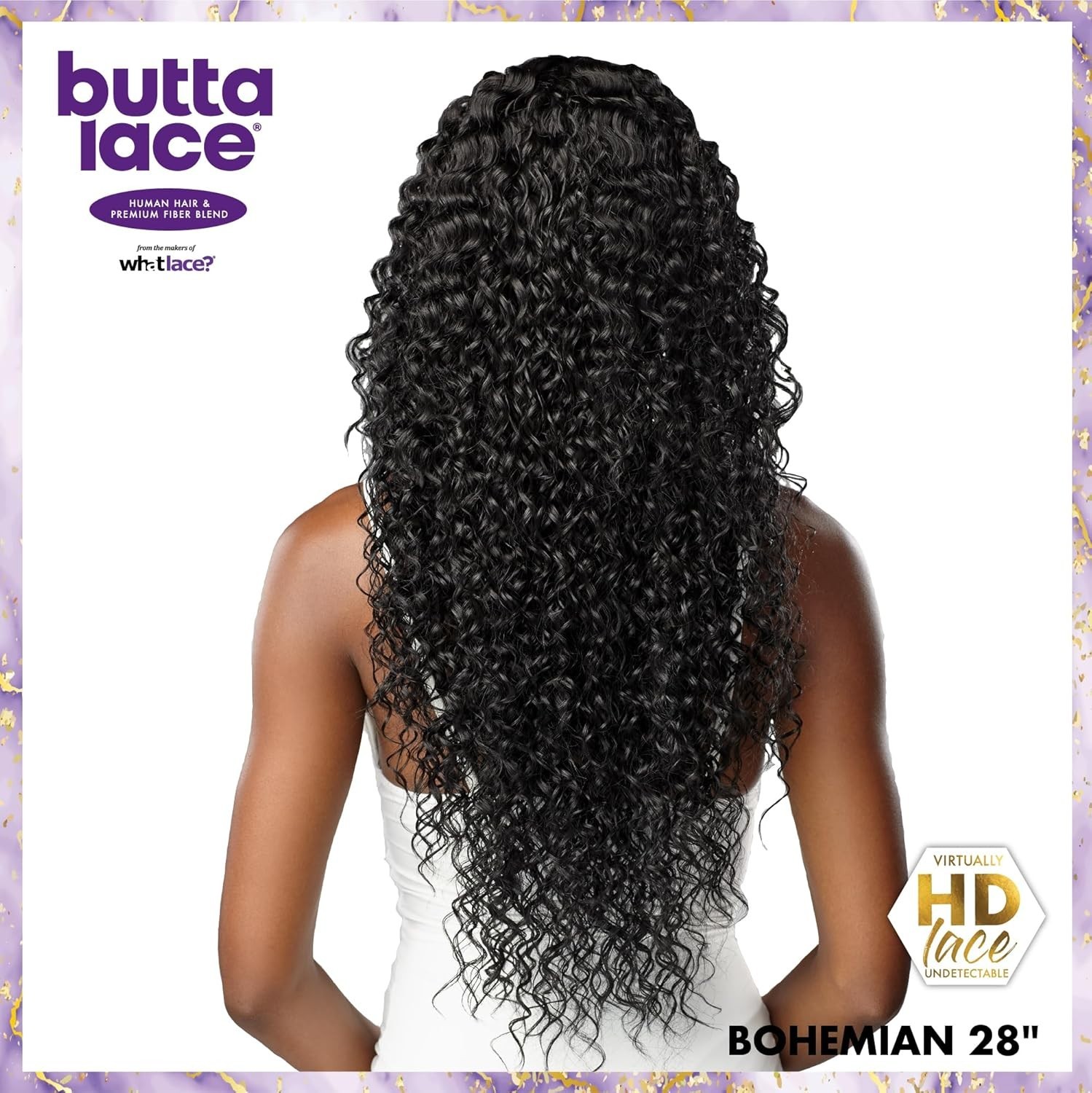 Sensationnel Butta Lace Bohemian 28in Wig Human Hair Blend 5in Part Glueless
