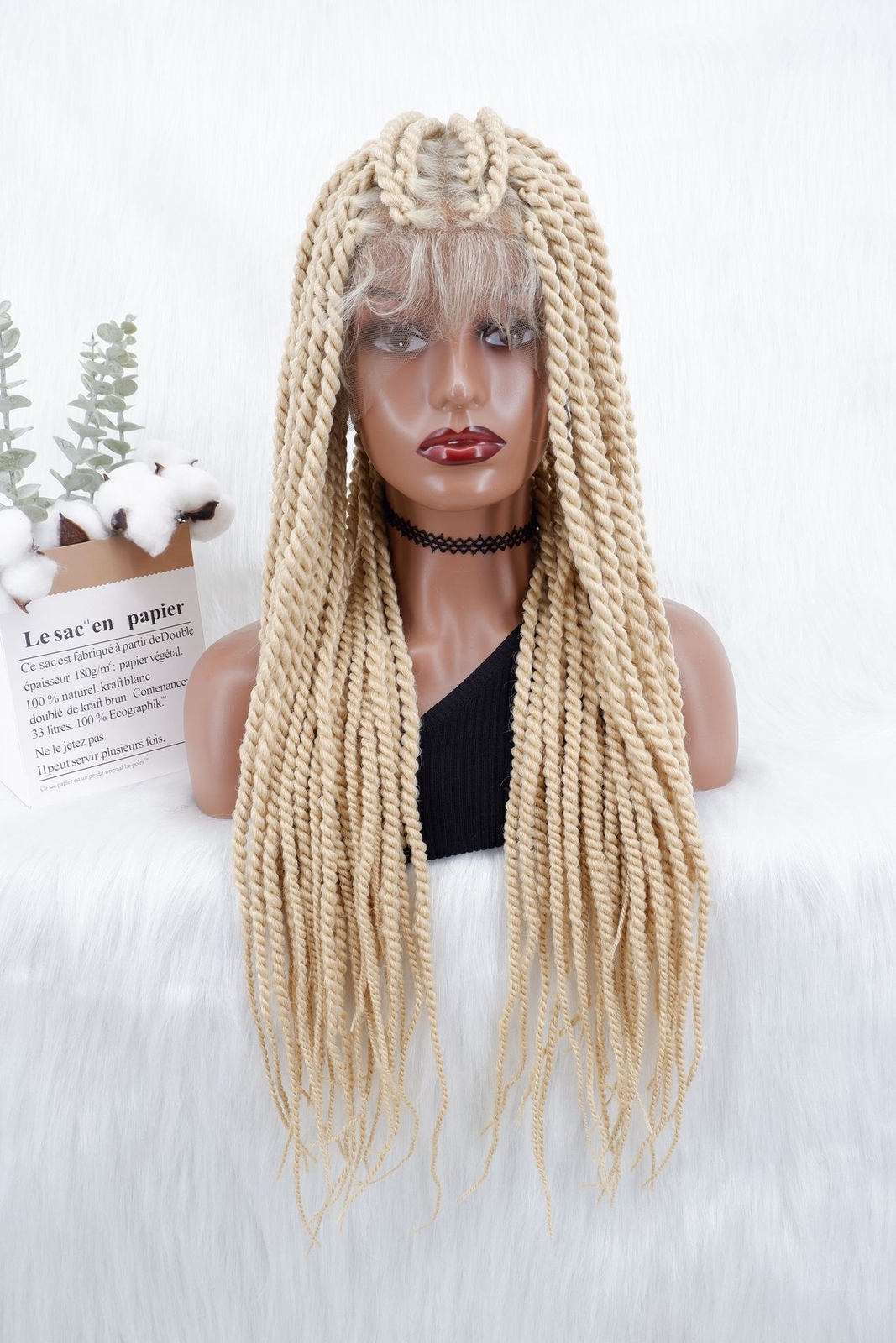 Knotless Braided Wig Full Lace Wigs Twist Braided Wig For Black Women Braids Wig