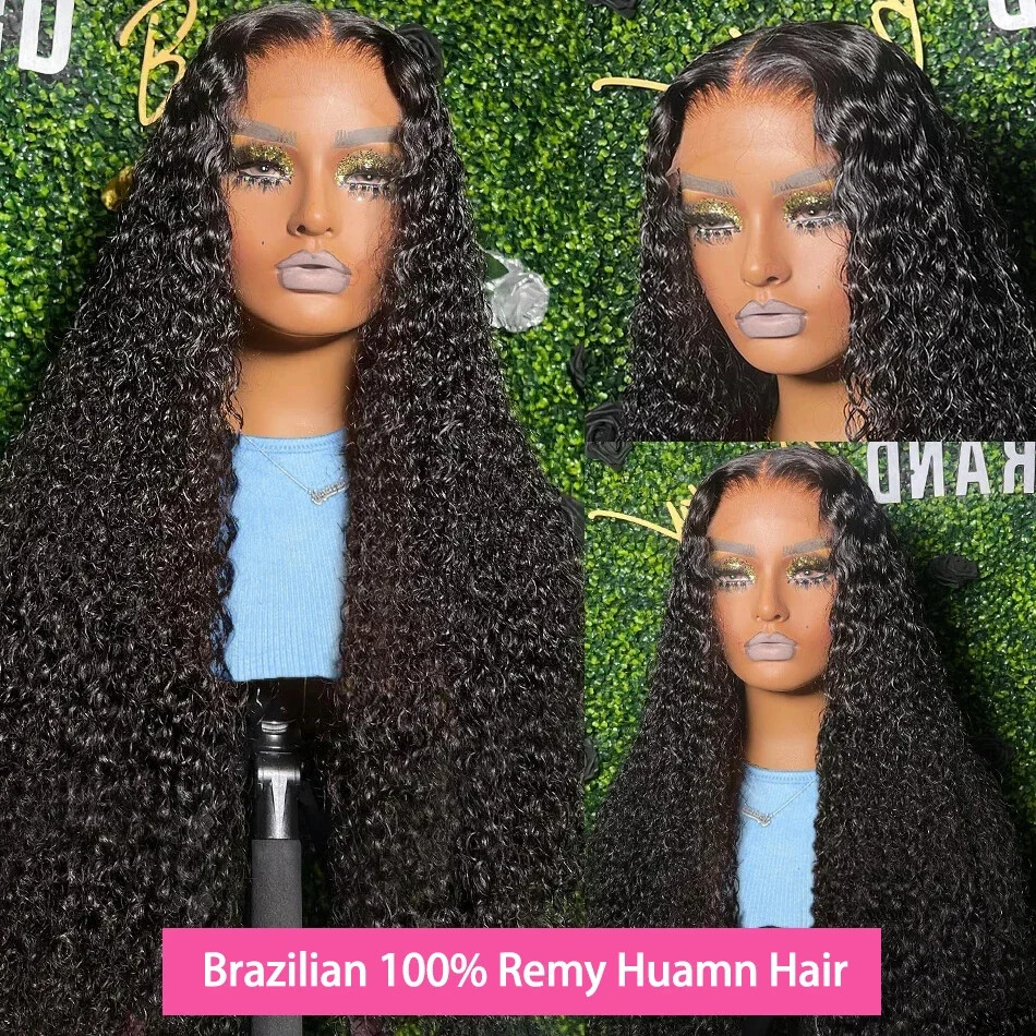 40″ 13×6 HD Lace Frontal Wig, Deep Wave, 150% Density, Preplucked,Brazilian Hair