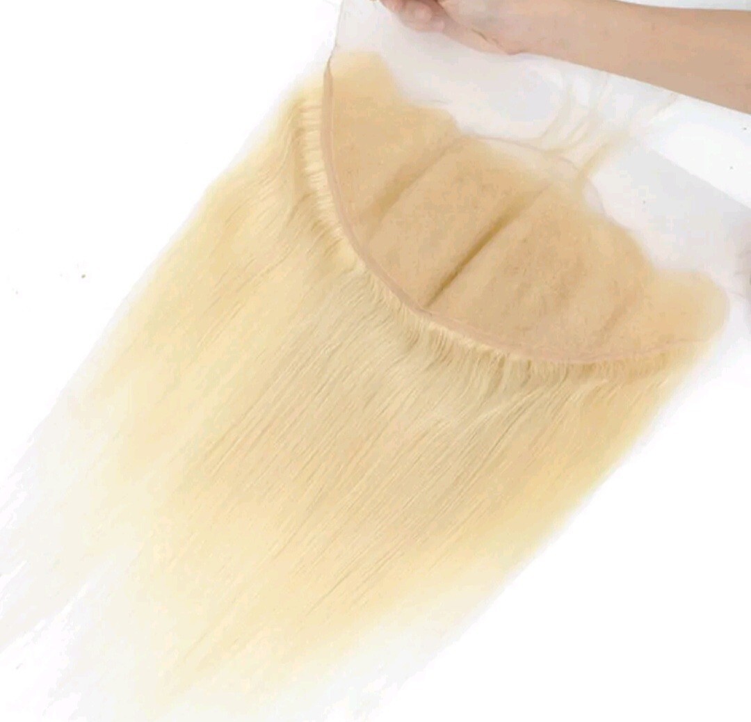 PERUVIAN PURE BLONDE 613# LACE CLOSURE 4X4/5X5/6X6/7X7/13X4/13X6 STRAIGHT/B WAVE