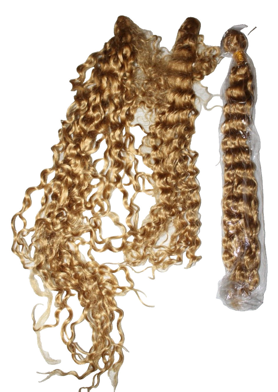 DP 24″ Sew in Hair Extensions Long Pieces Wavy Curly Blonde Blond NEW 3 Sets/Pcs