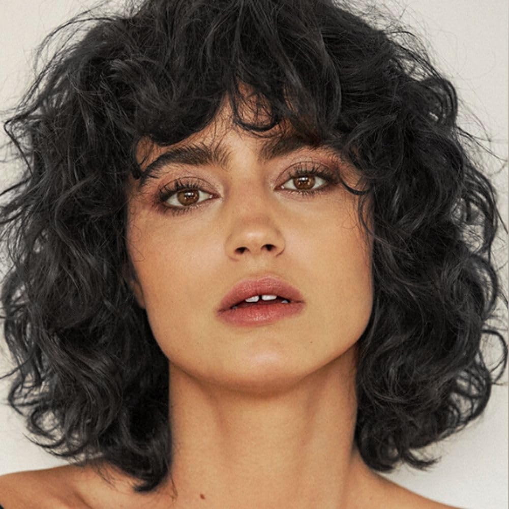 Short Blonde Curly Wig Finger Wave Synthetic Hair for Women 1920s Halloween