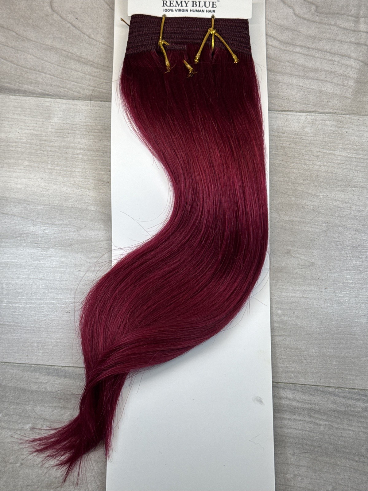 Kara Remy Blue 100% Virgin Human Hair Extensions Weave Burgundy 12″ Professional