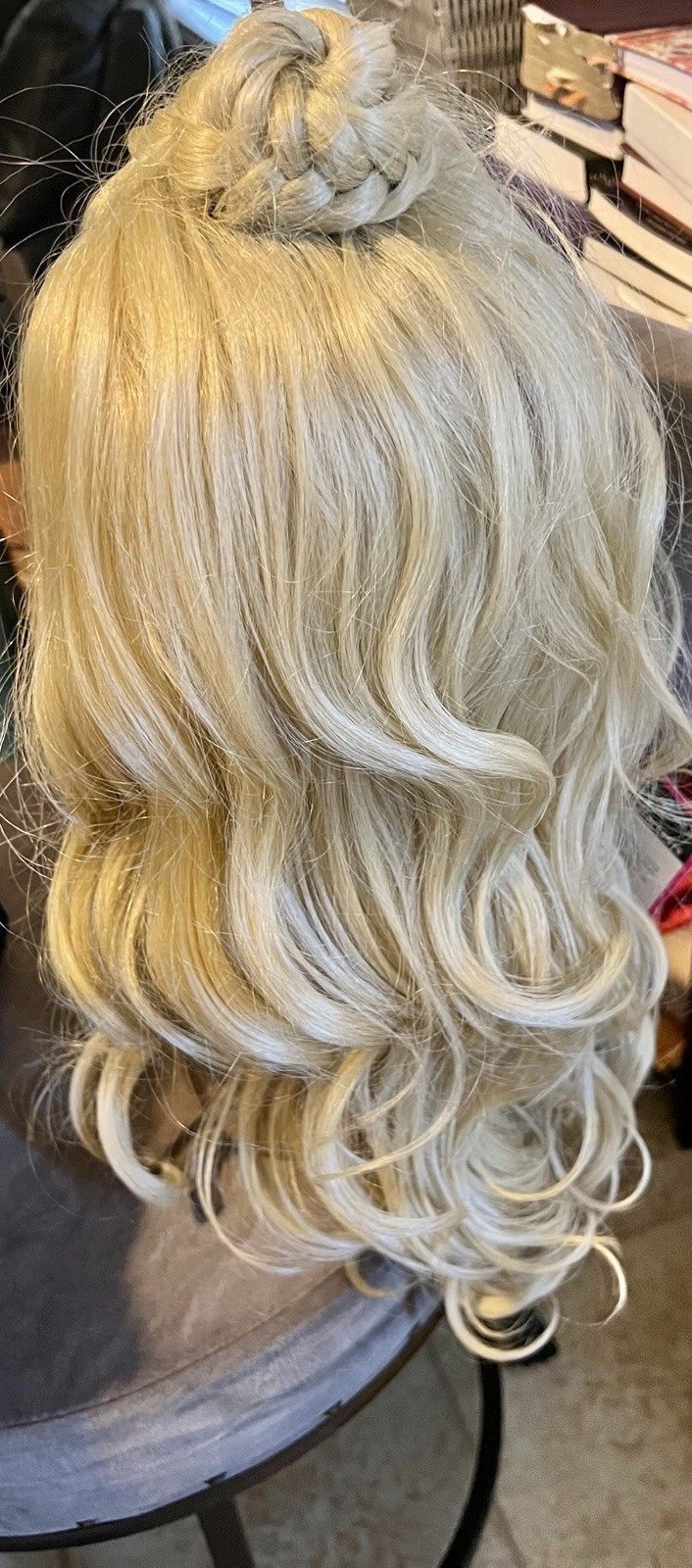 LACE FRONT WIG LONG W/VIKING BRAID BLONDE #615 BODY WAVE HEAT OK BRAND NEW