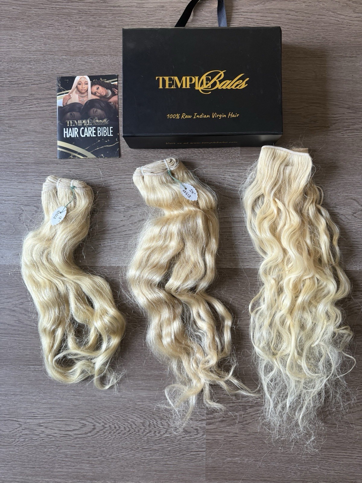 Temple Bales Blonde Bale Package 18-20-22 Natural Hair Wig Curls