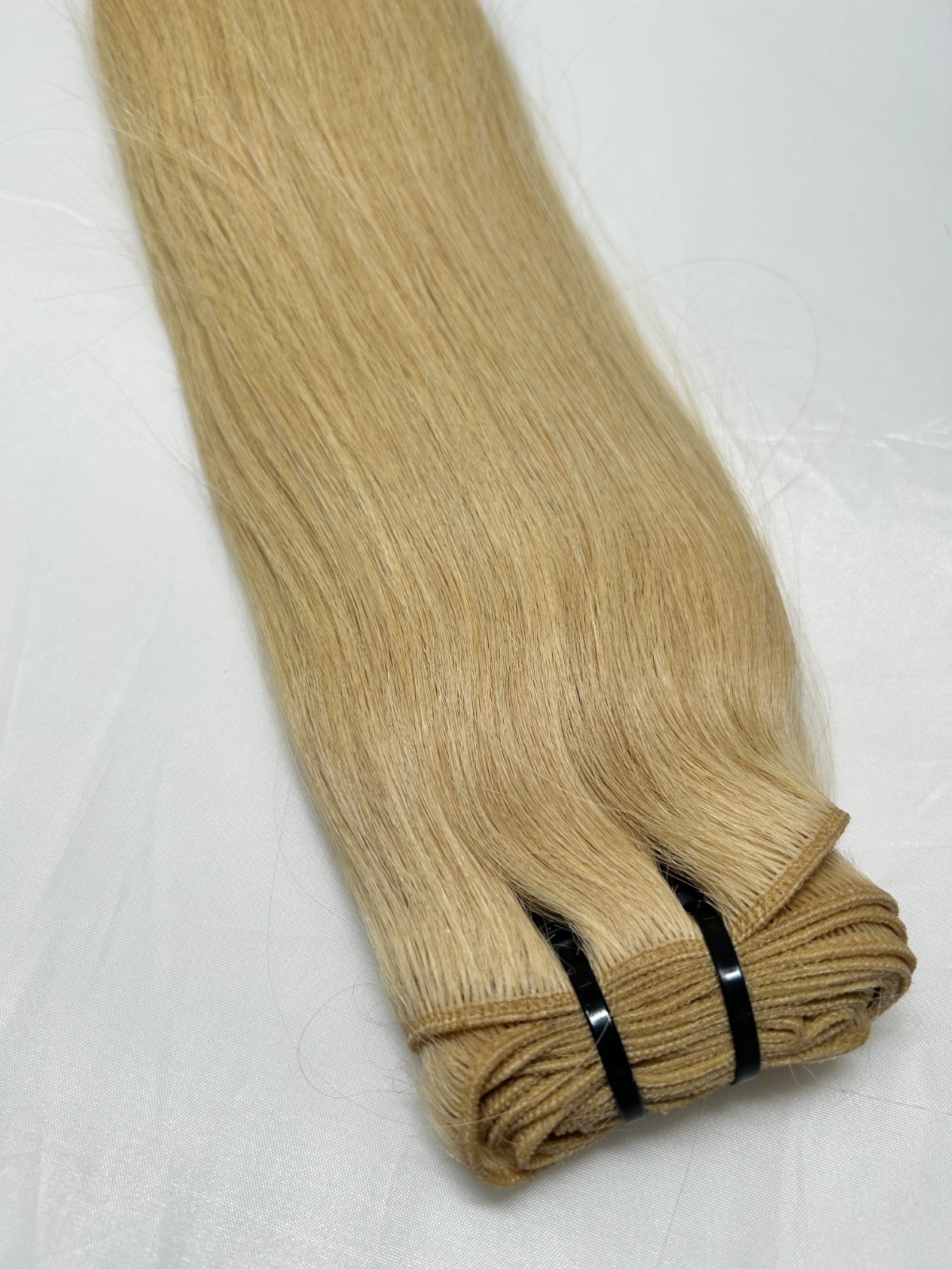 #613 Blonde Human Virgin Hair Bundles Double Weft Extensions