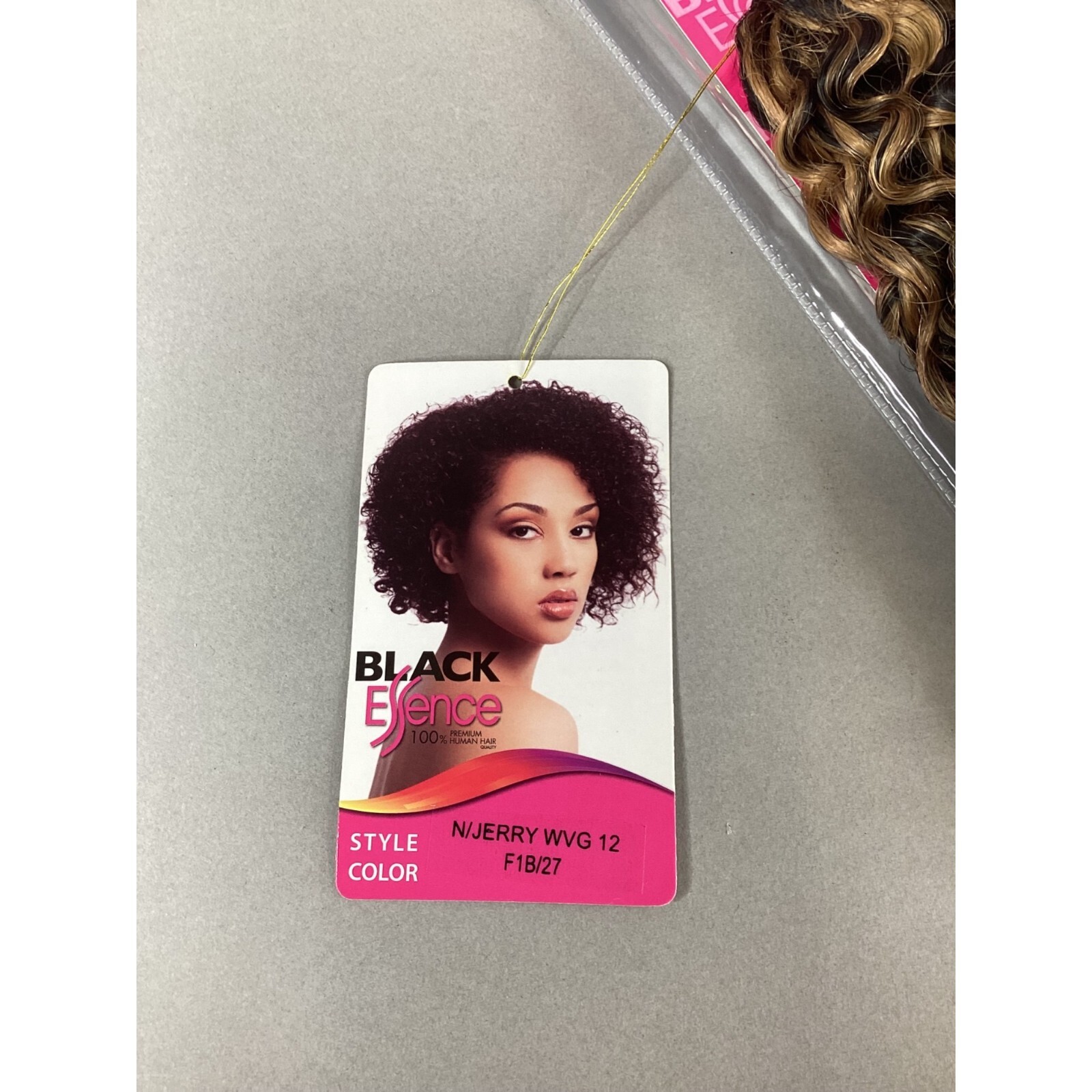 12″ Short Jerry Curl Color #F1B27 Off Black Highlights Blended Hair Extensions