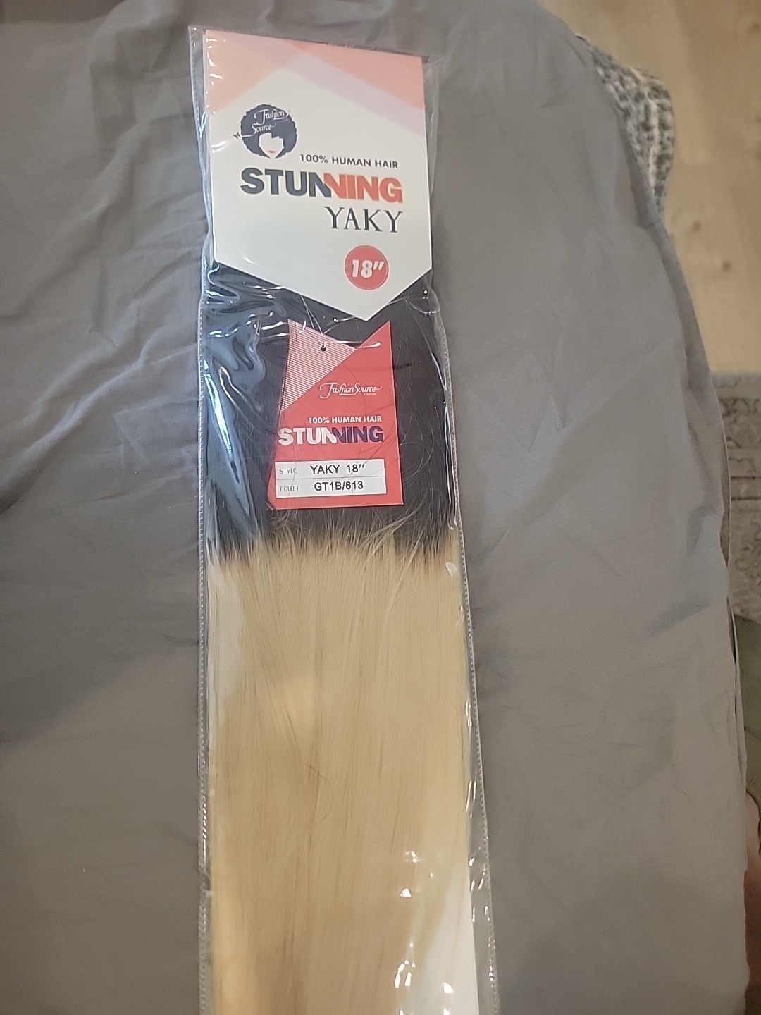 Fashion Source Stunning Yaky100% Human Hair 18” Color Gt1b/613