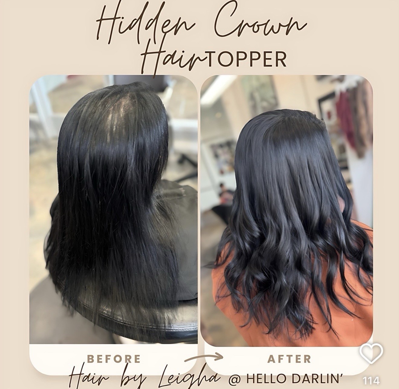 HIDDEN CROWN TOPPER RICH CHOCOLATE BROWN #3