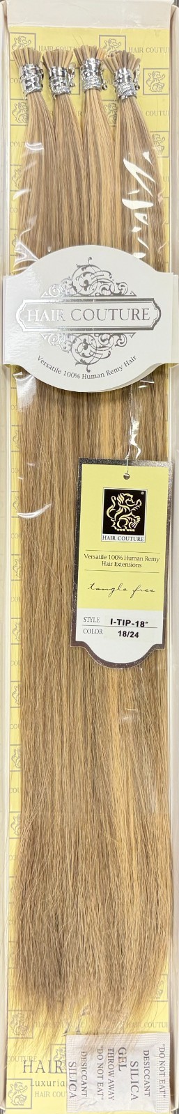 Hair Couture Versatile 100% Human Remy Hair 18″ I-Tip Extensions 120pcs #18/24