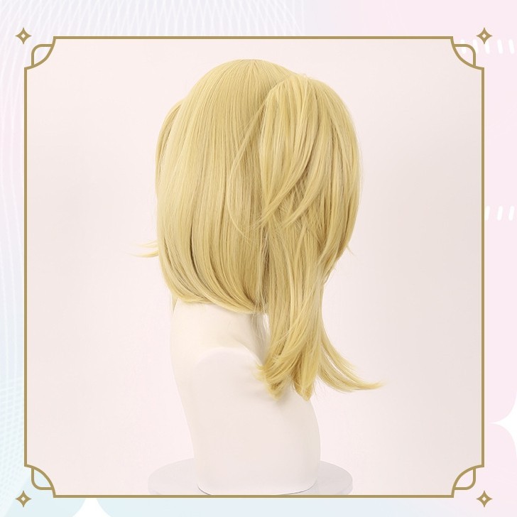 Zenless Zone Zero Burnice White Cosplay Wig 35cm Blonde Red Mixed