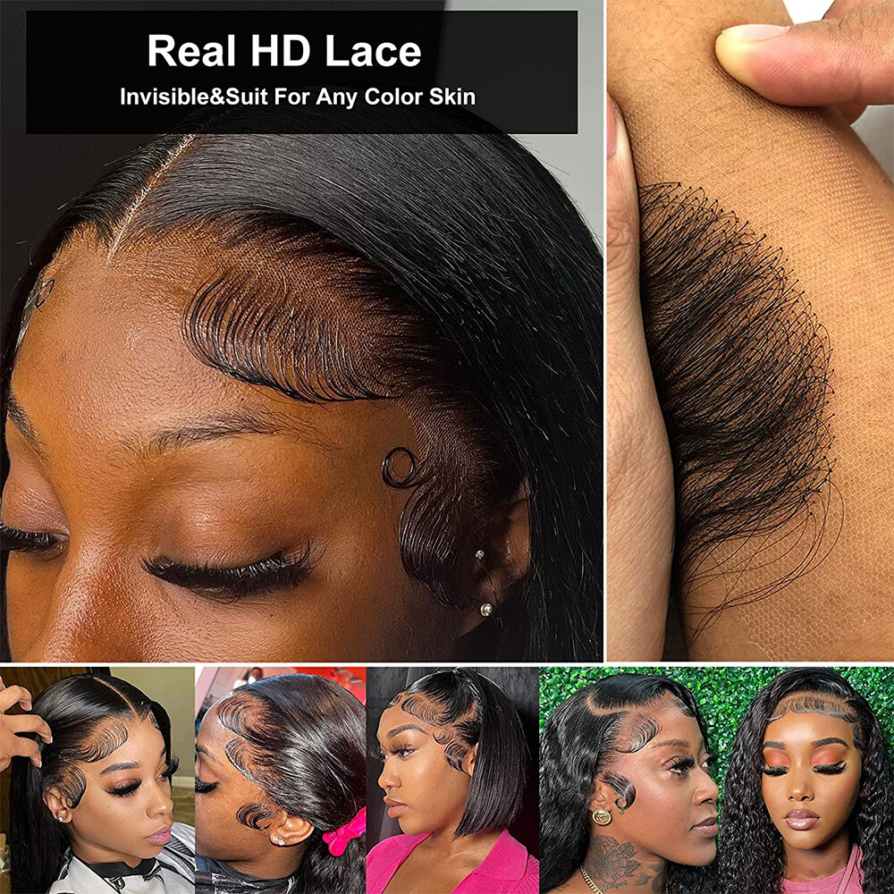 4Pcs Lace Baby Hair Stripes Human Virgin Hair Edge Natural Black Women Reusable