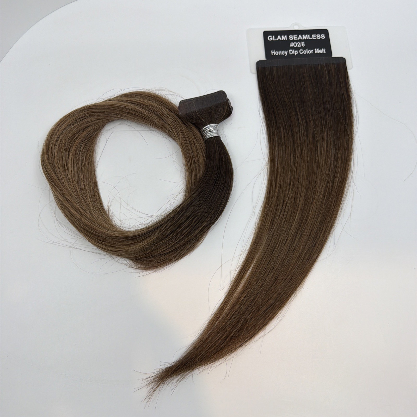 Glam Seamless 20” Tape in Hair Extensions Honey Dip Color Melt 02/6 20 Pack NEW