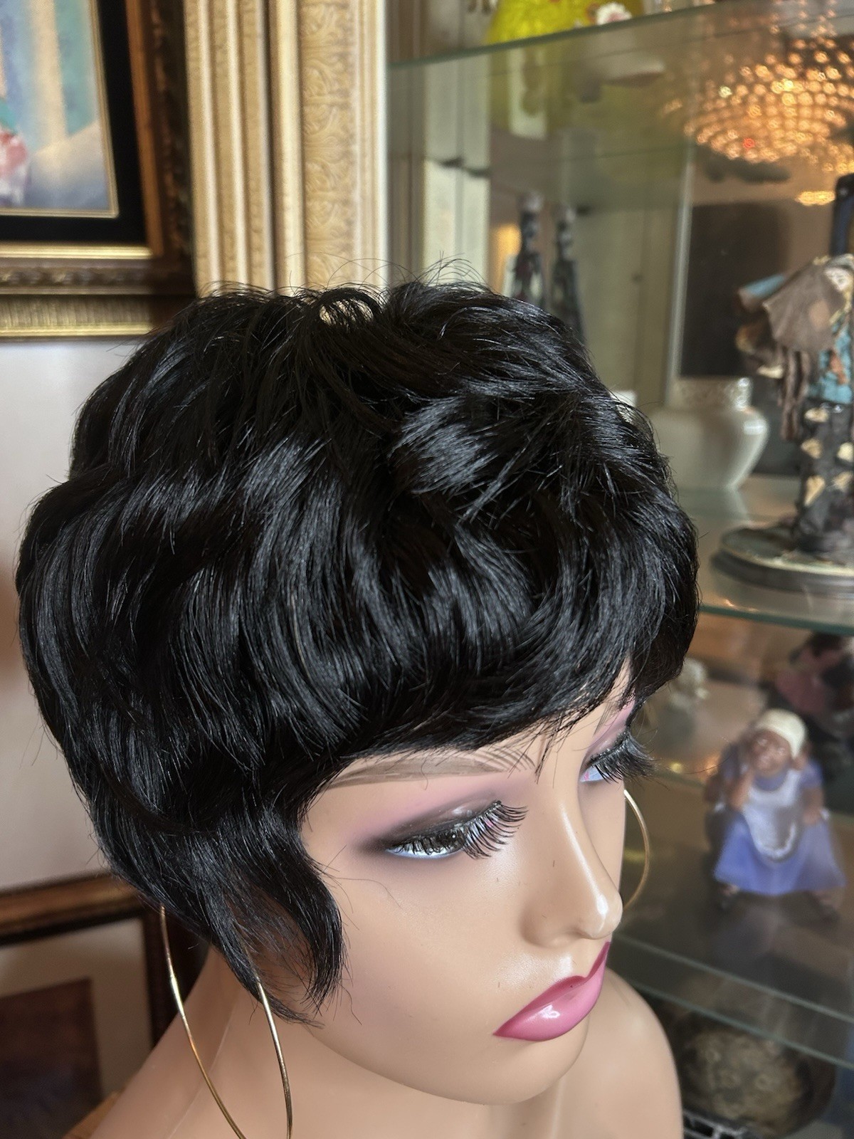 MING- Pixie Custom Unit Human Hair Wigs for Alopecia Women