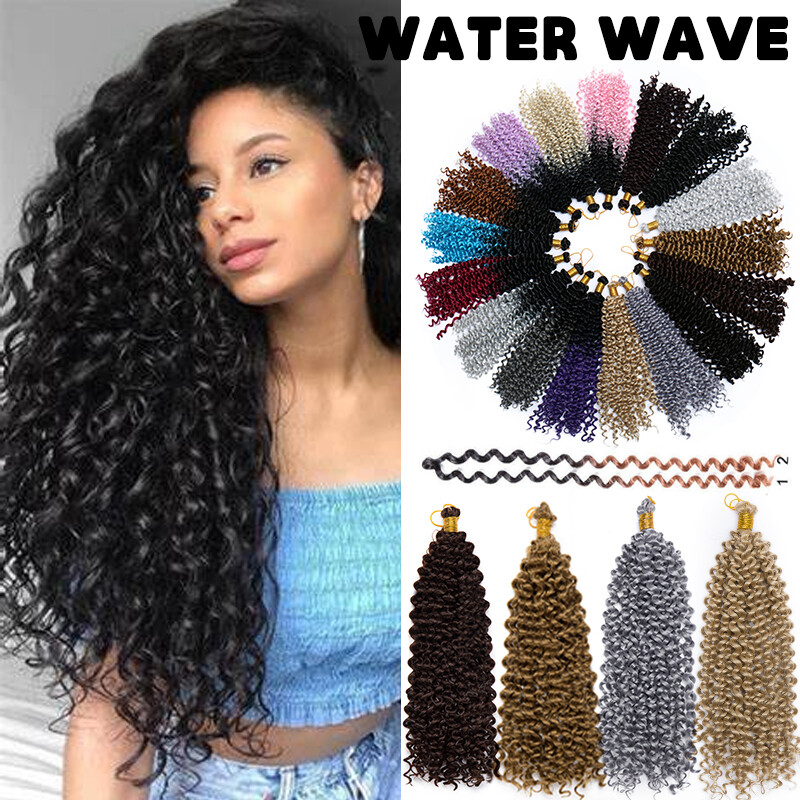 Ombre 8″ Deep Water Wave Afro Braiding Crochet Twist Braids Hair Extension Human