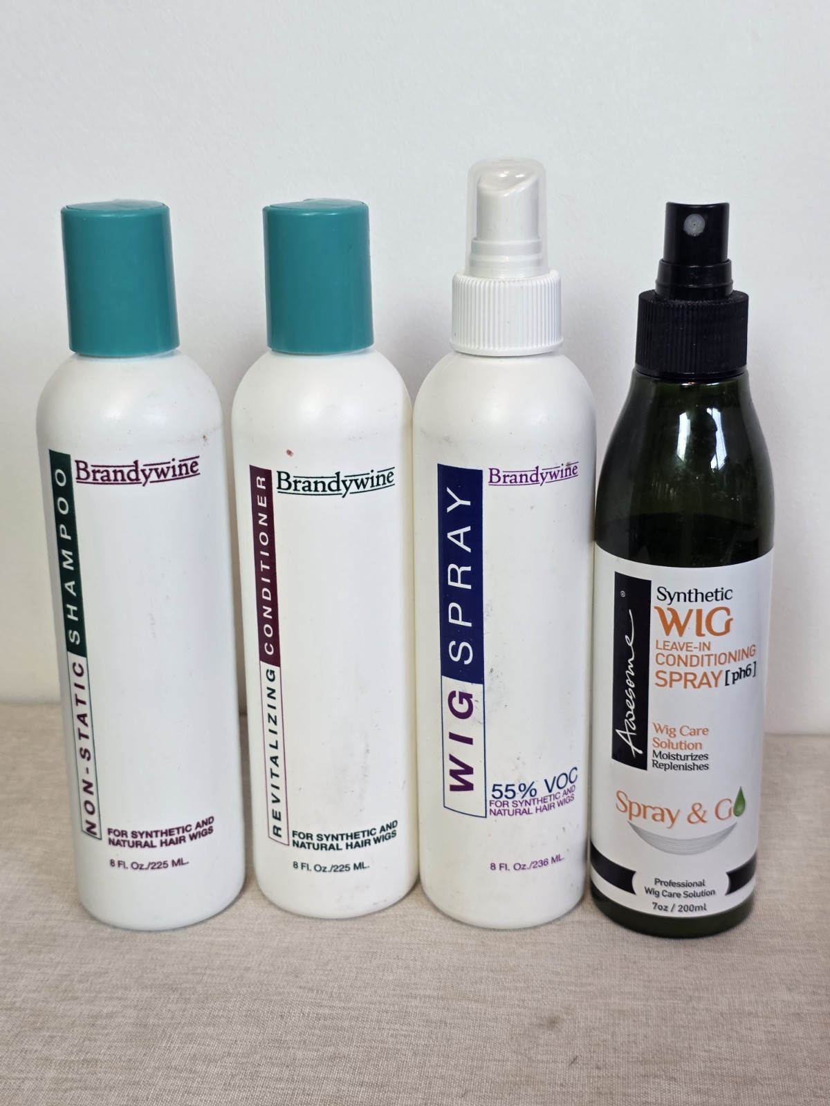 Brandywine Wig Hair Care Product Lot of 4 Shampoo Conditioner HS Leave In