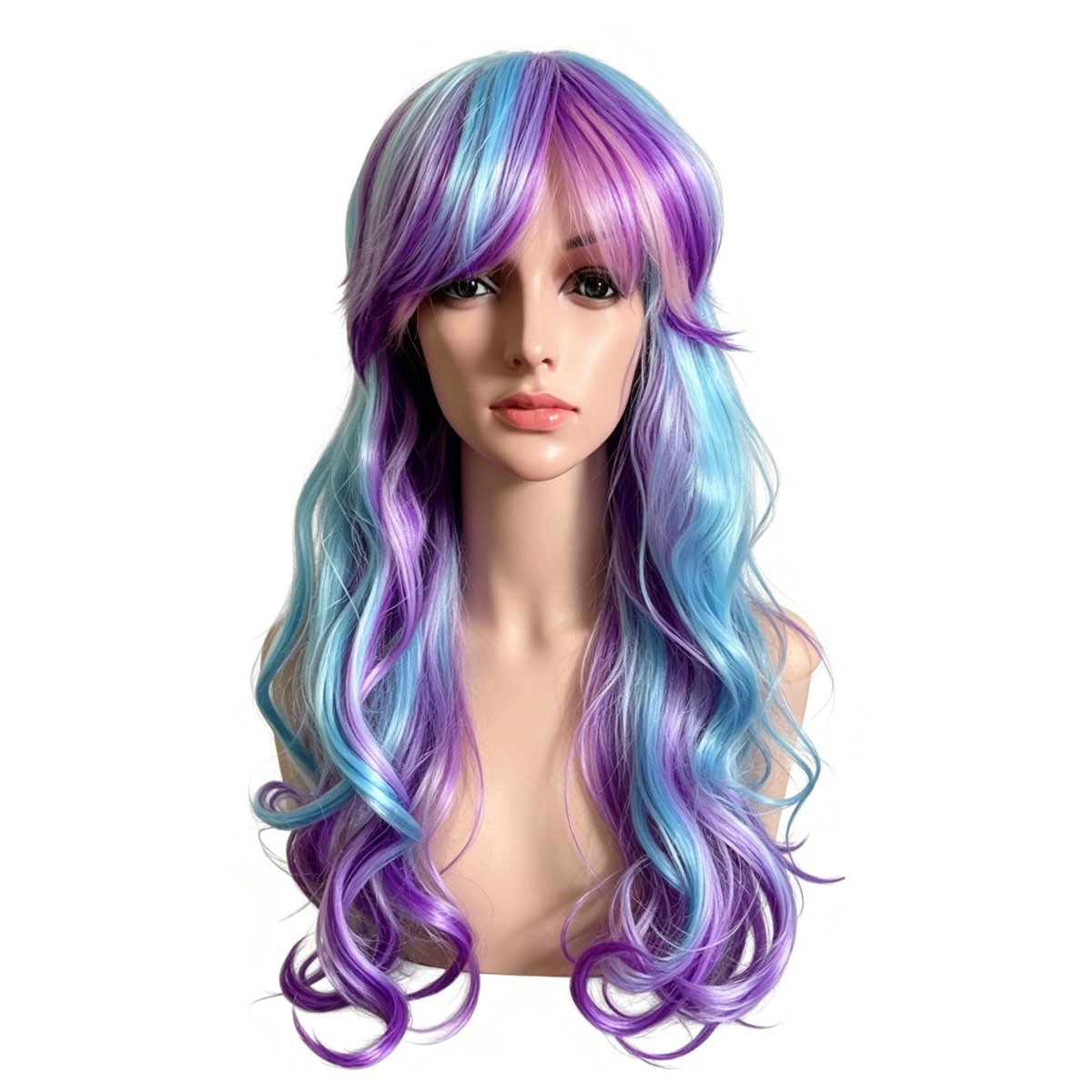 Colorfull Long Wave Cosplay Hair Wig Hair Care Cosplay Style Heat Resistant Wig