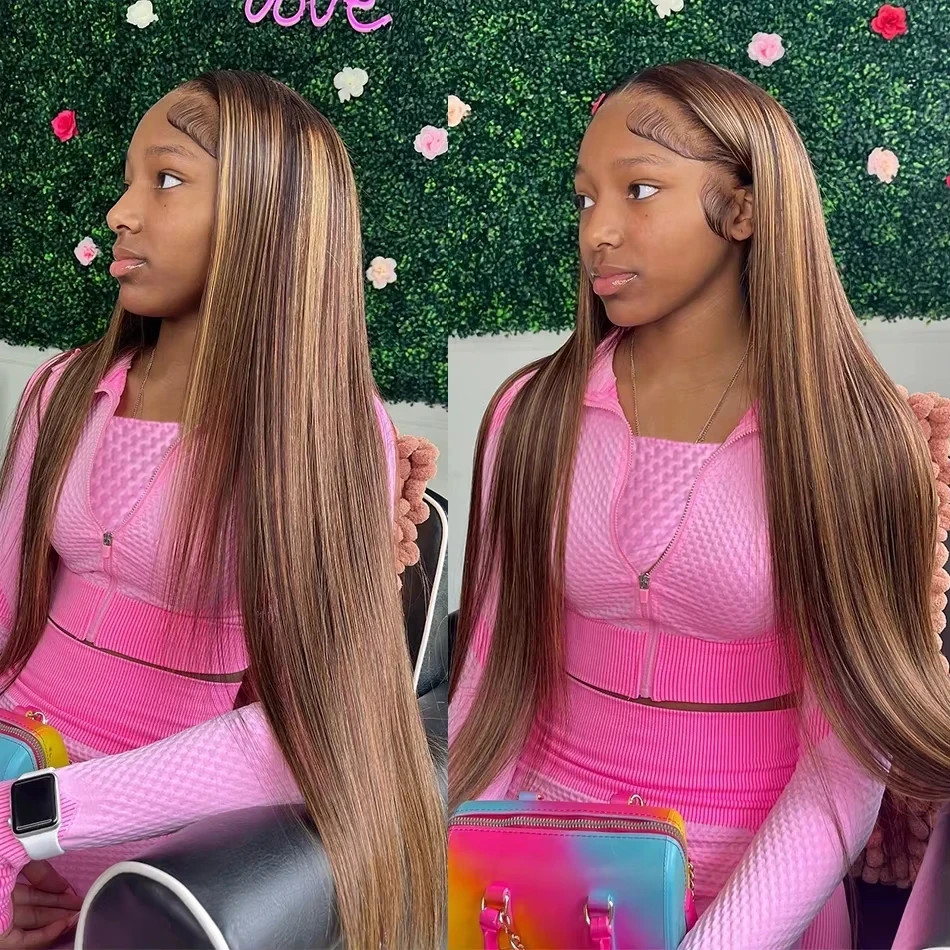 4/27 Highlight Silk Base 100% Human Hair Topper For Woman Remy Hair Lace Closure