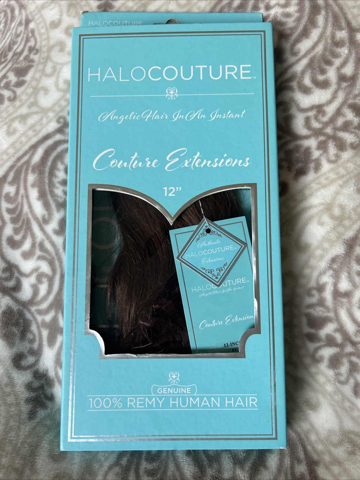 Halo Couture 12” Hair Extension Color #4 100% Remy Human Hair Brown