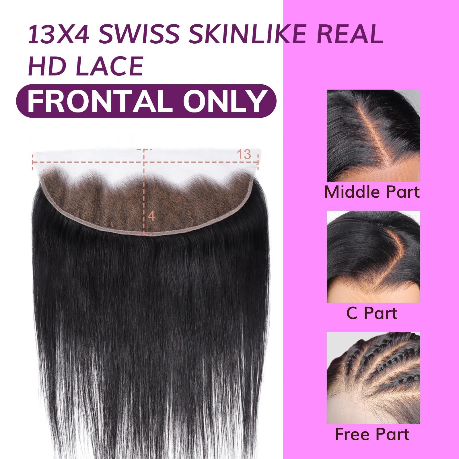 IDN Beauty Skinlike Real HD 13×4 Lace Frontal Straight 14 Inch Bleached Singl…