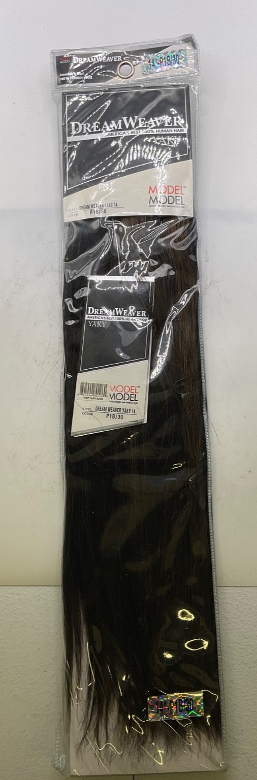 Model Model DreamWeaver 100% Human Hair Yaky 14″ Color: P1B/30