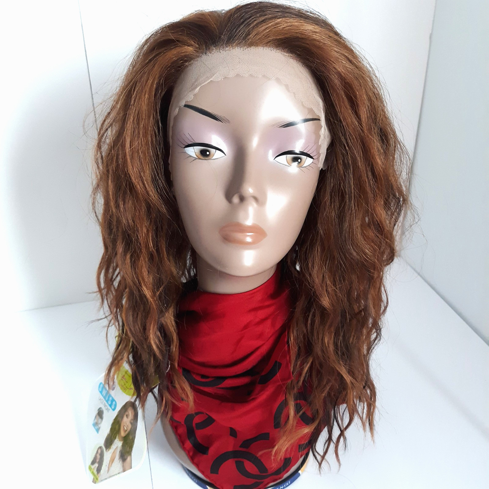 Vivica A Fox Womens Orlando-V Wig Deep Swiss Lace Front Synthetic Hair P4/27/30