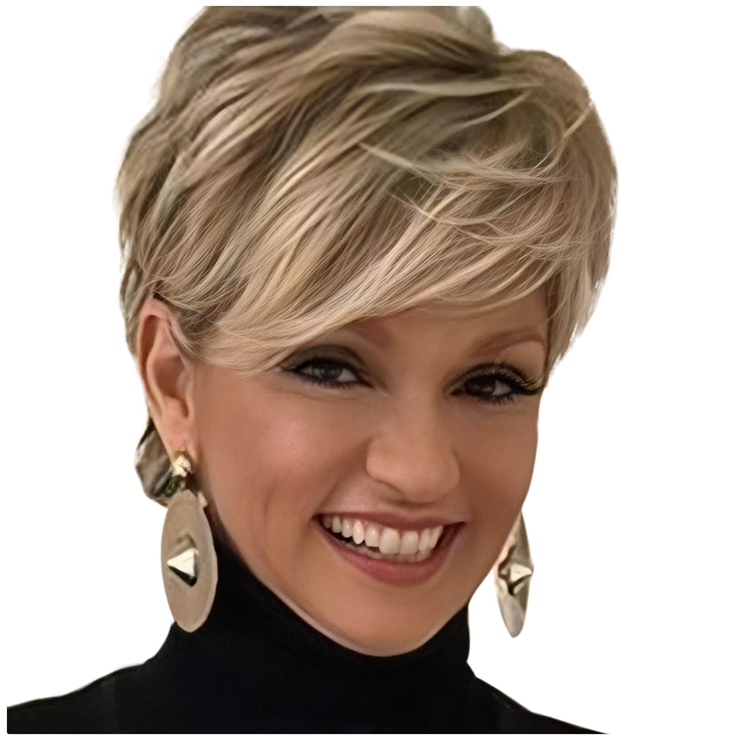 Blonde Mixed Brown Pixie Style Hairpiece