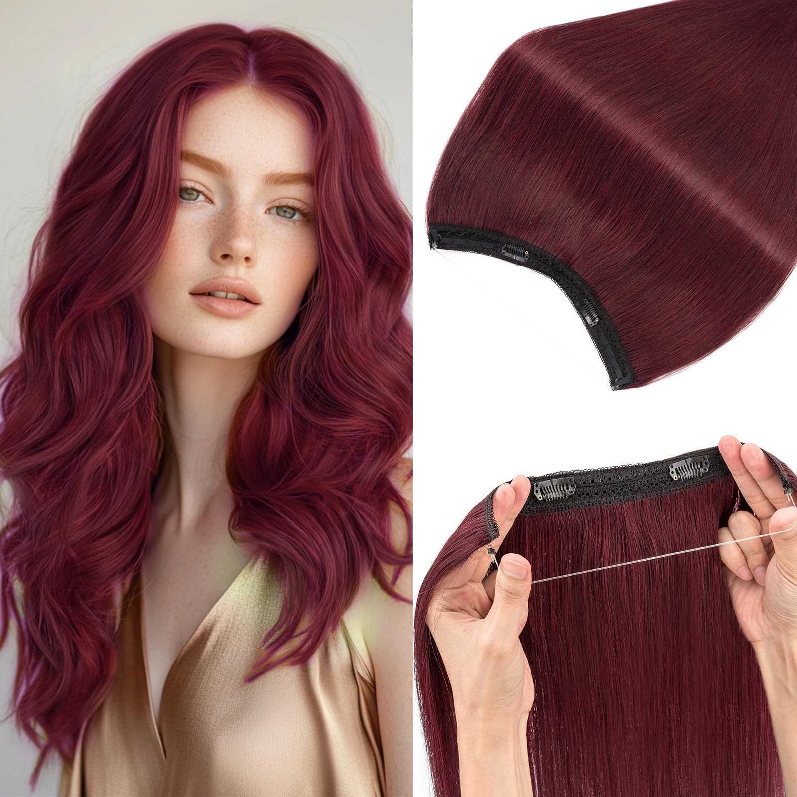 Rich Choices 100 Real Human Halo Hair Extensions For Women Remy Halo Extension