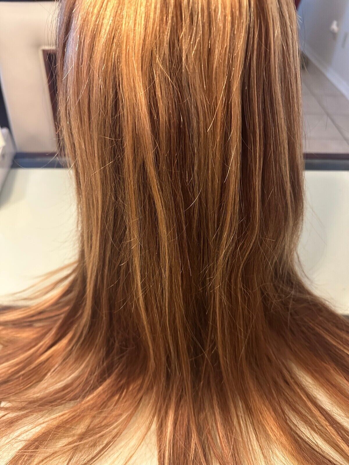 Straight Blonde 4/27 Piano Highlight 13X4 HD Lace Front Human Hair Wig 22 inches