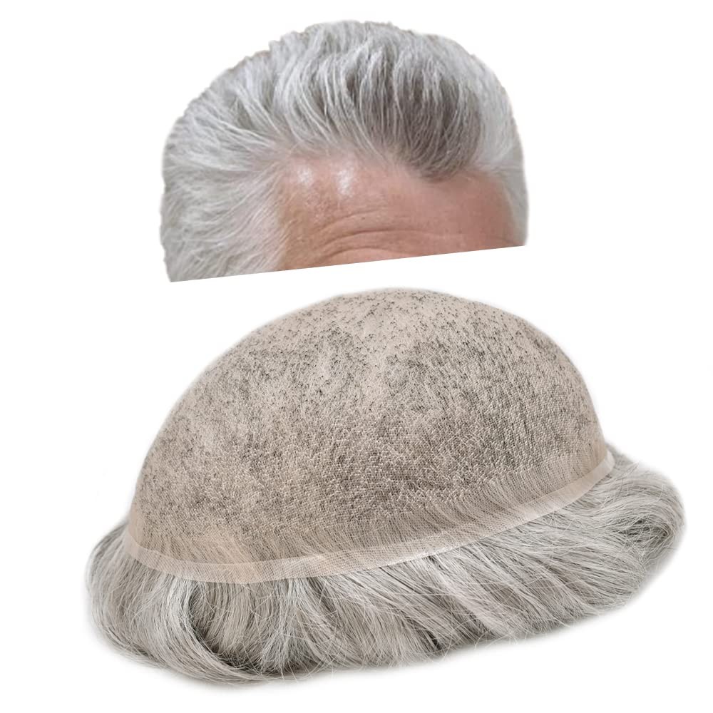 Full French Lace Toupee Hair Replacement System Hairpiece Natural Hairline