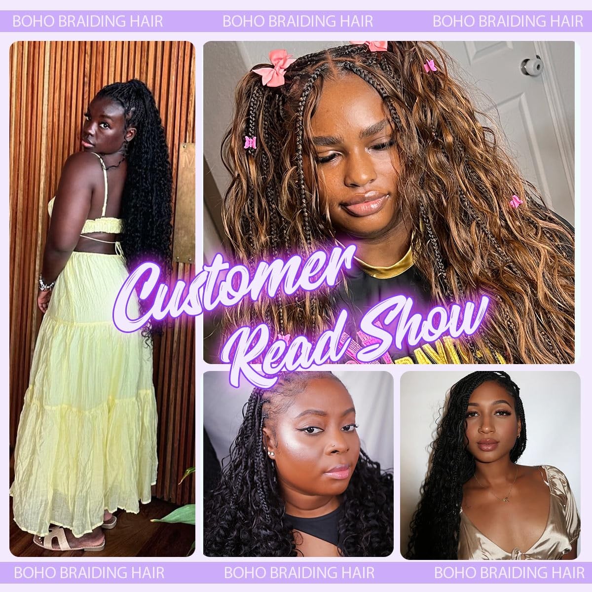 Maroochin Boho Human Hair Body Wave 27/30/613 100 Virgin Human Braiding Hair
