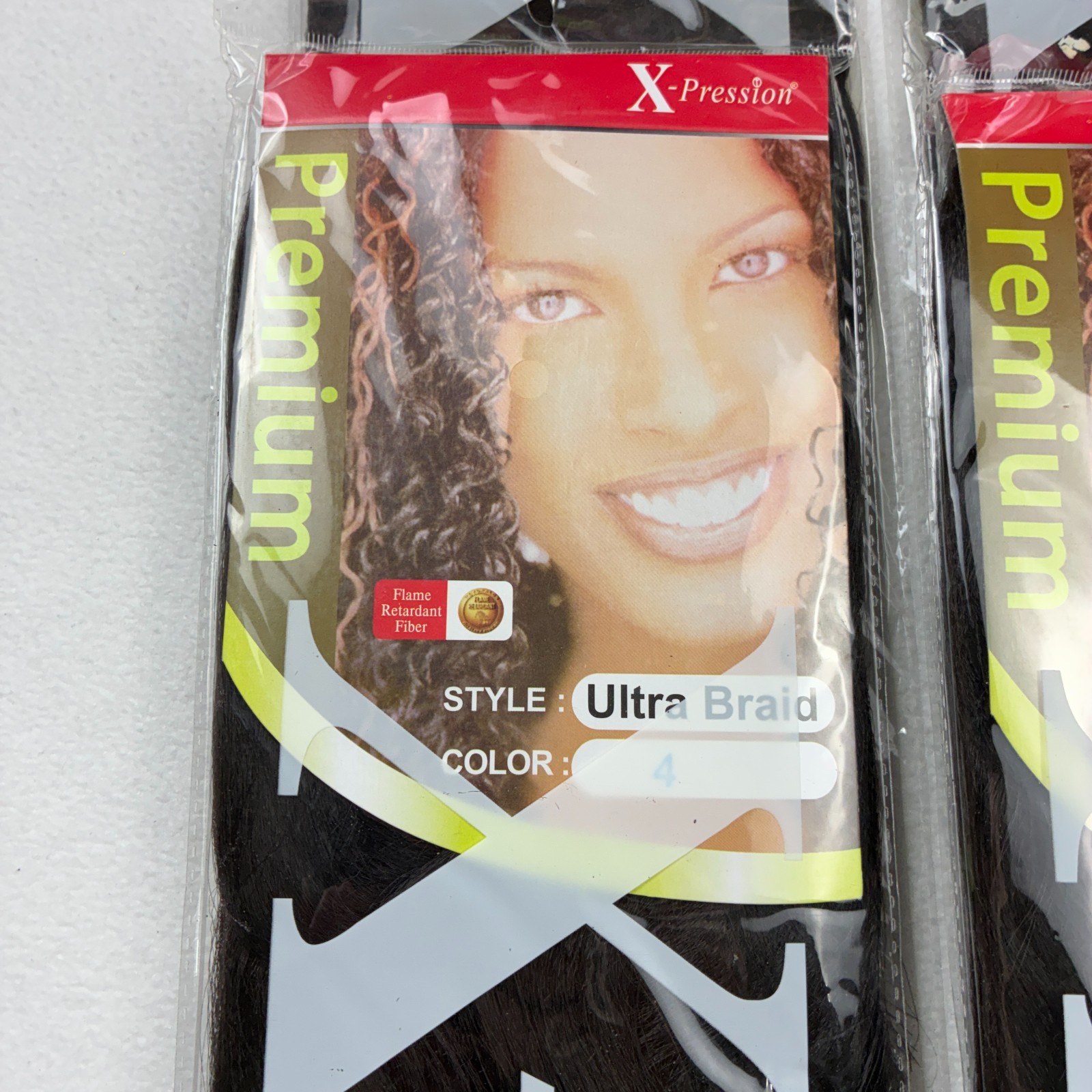 X-pression Premium 82″ Long Ultra Braid Hair 10 packs Color 4 Brushable NIP