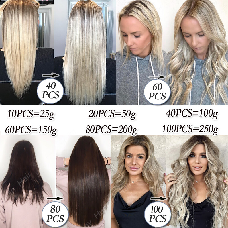 80PCS 200G Thick Tape In Real Remy 100% Human Hair Extension Full Head Skin Weft