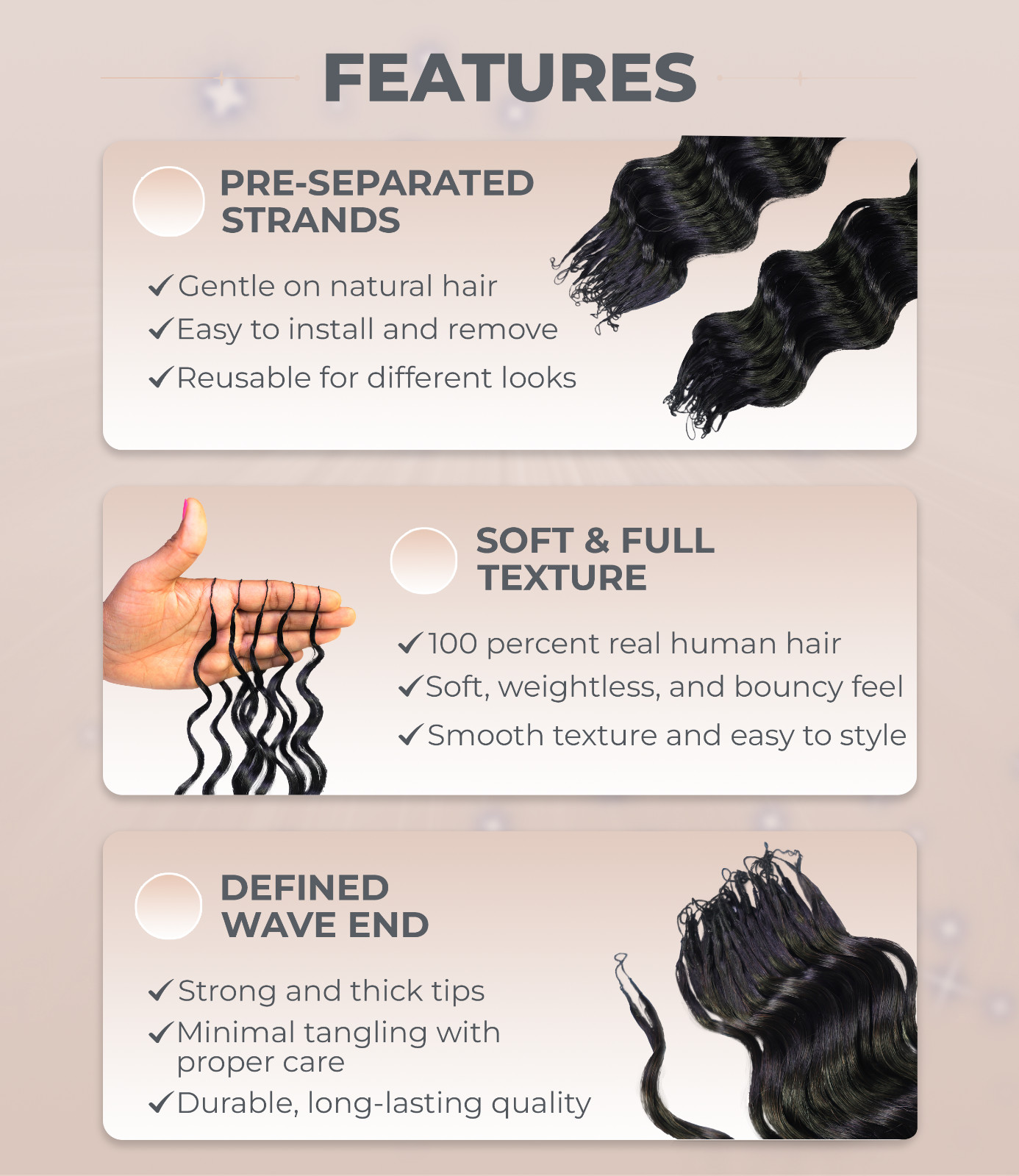 Human Hair Crochet for Black Women Burmese Bohemian Curly Hair Extension 50g 18″