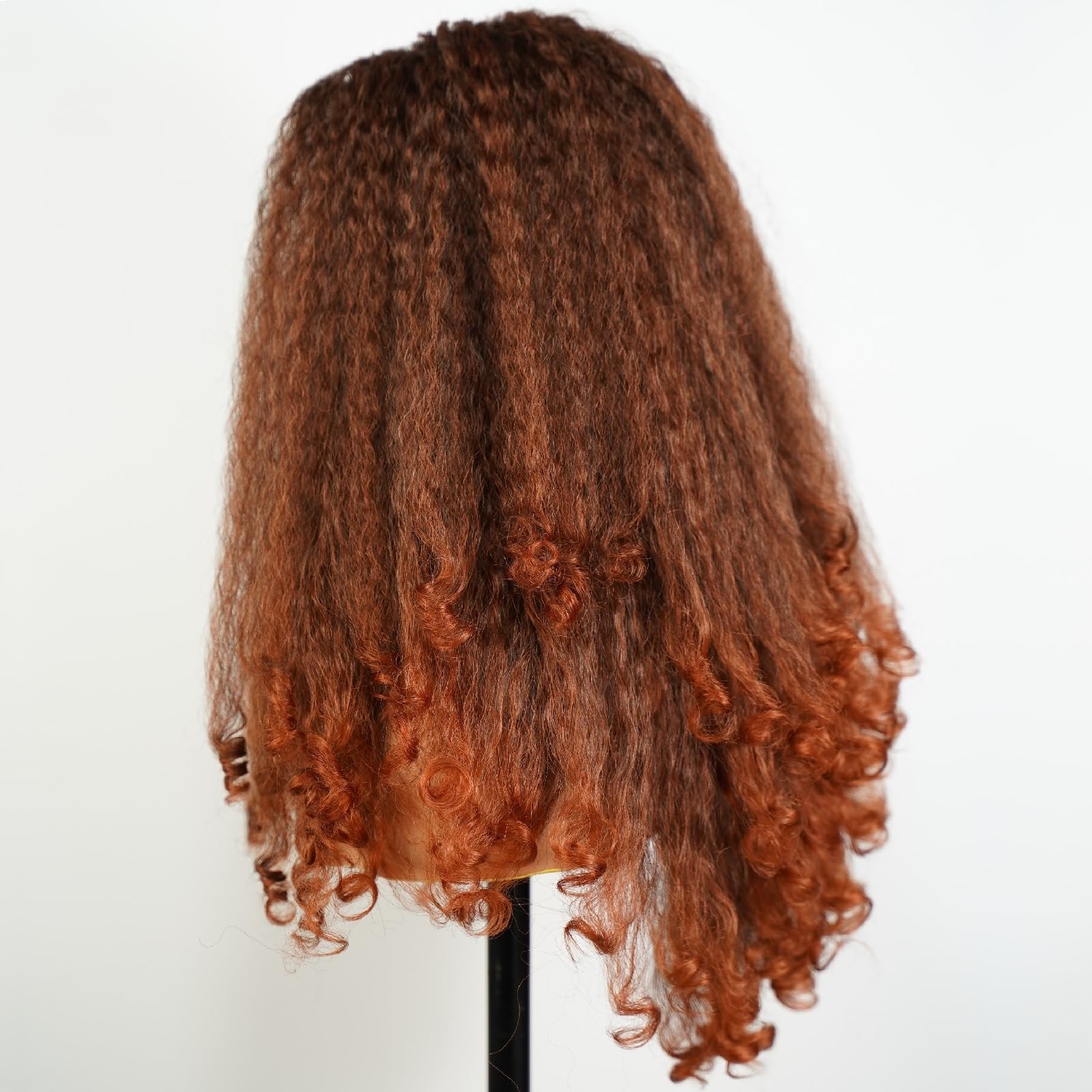 Afro Curly Lace Front Wig for Black Women Copper Red Color Natural Synthetic …