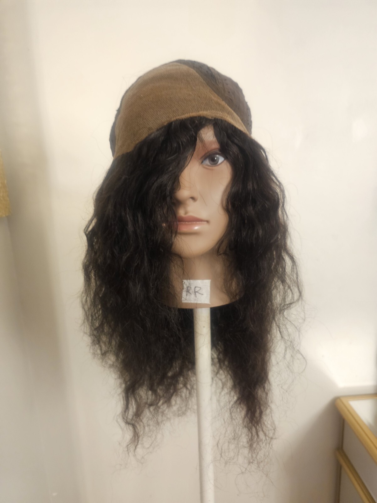 High Quality regular Top Black 24″ Water Wave 150% Virgin Human Hair Lace Wig