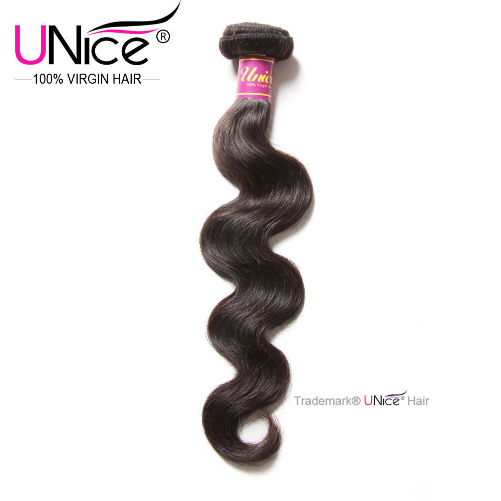 UNice Hair Cambodian Body Wave Bundles Virgin Human Hair Extensions Wavy Weaves