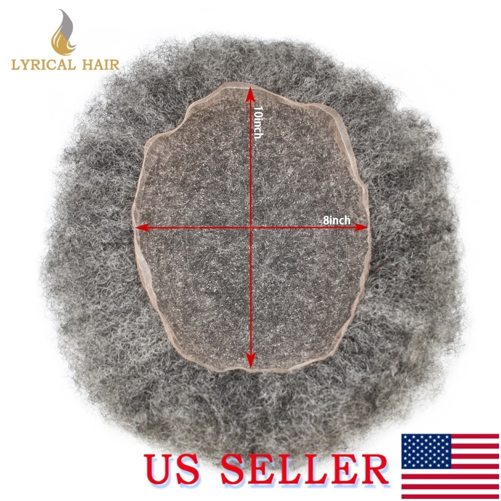 Lyrical Hair Unit For Black Men Full Lace Afro Toupee For Men Human Hair Piece