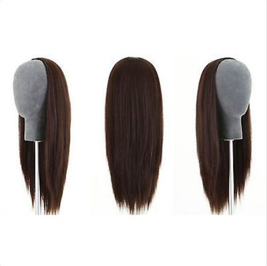 Remy 3/4 Half Wig 100% Human Hair Half Wig Straight Hair Machine Weft Cap 15-24″