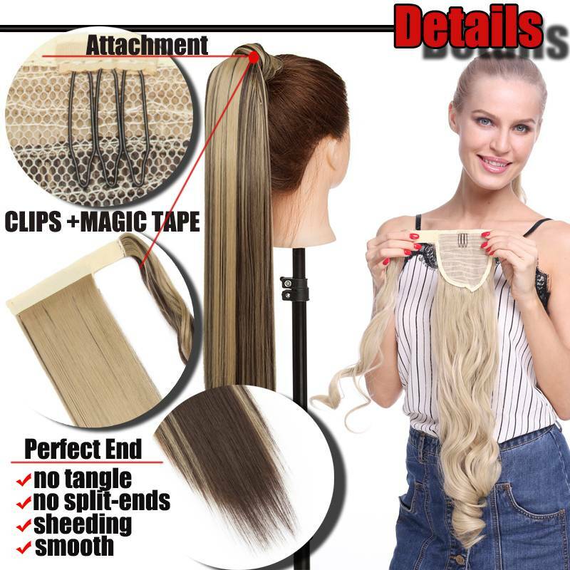Clearance! Long Hair Ponytail Extensions Clip-in Hairpiece For Human Mega Thick