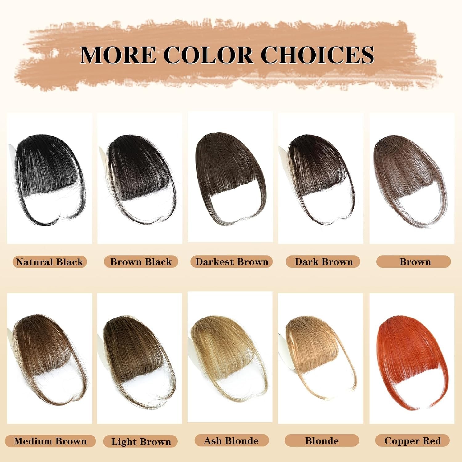 Real Human Hair Extensions Wispy Bangs