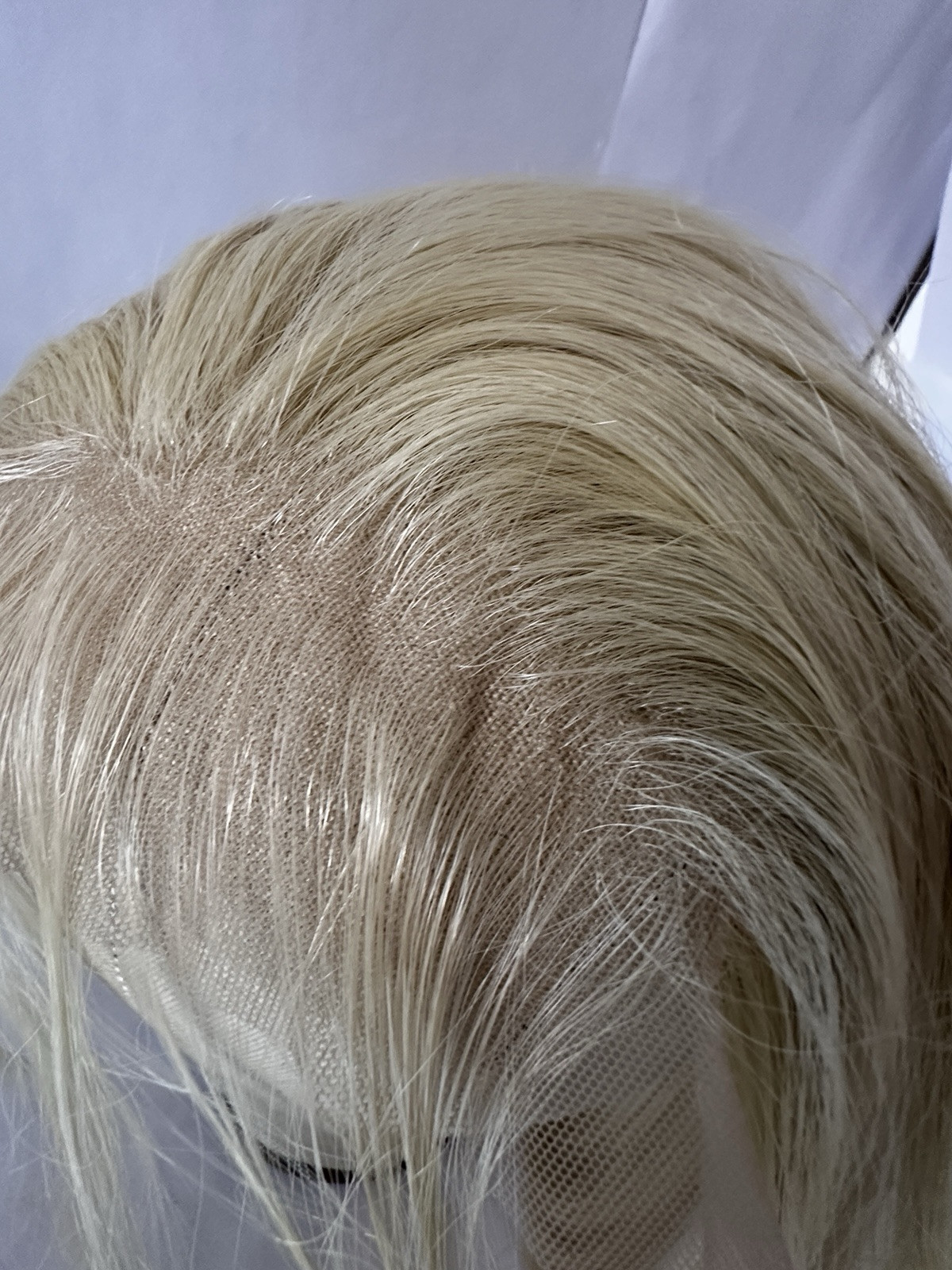 FUHSI Kanekalon Synthetic Lace Front Wig 22” Straight Blonde 613# 250% Density